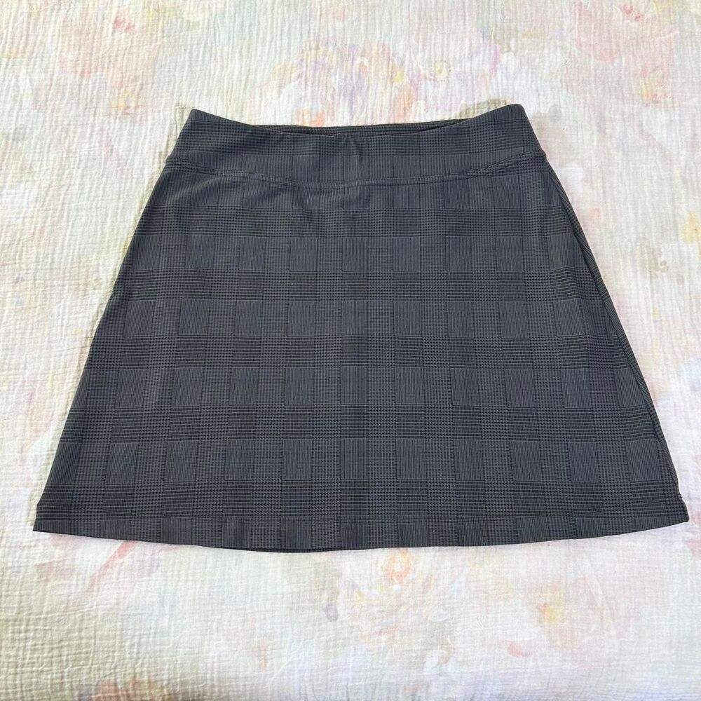 Athleta gray plaid athletic mini skort S